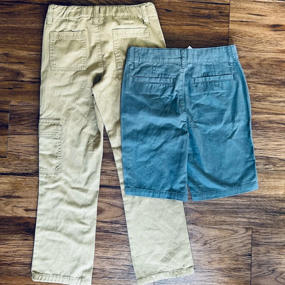 The Children’s Place Khaki Boy Shorts & Gymboree Khaki Boy Pants- Size 6- NWT